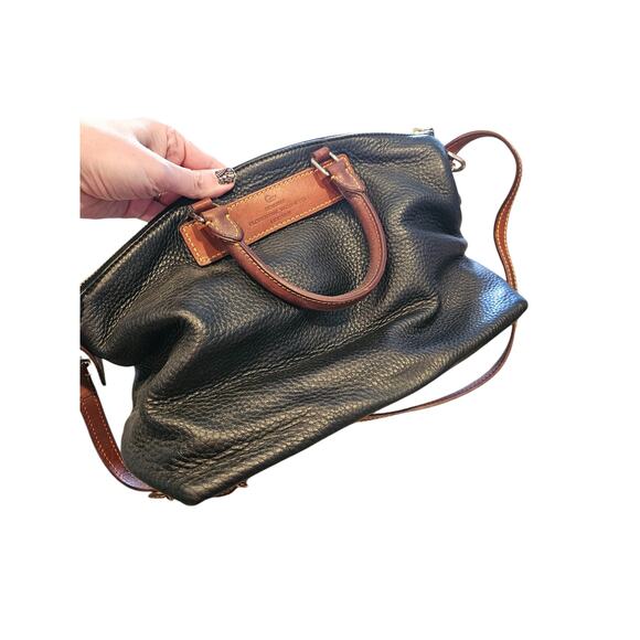 DOONEY & BOURKE 1975 FLORENTINE VACCHETTA LEATHER Satchel Bag BROWN - Picture 3 of 9